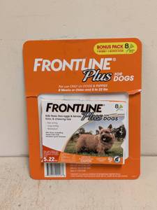 lot 54 image: FRONTLINE PLUS FOR DOGS (5-22LBS) 8PK