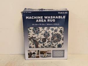 lot 151 image: WYATT & ASH MACHINE WASHABLE AREA RUG ESTELLA