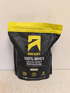 lot 206 image: ASCENT 100% WHEY NATIVE WHEY PROTEIN BLEND