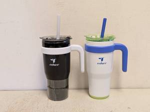 lot 211 image: (2) NEW REDUCE TUMBLERS (BLACK AND WHITE)