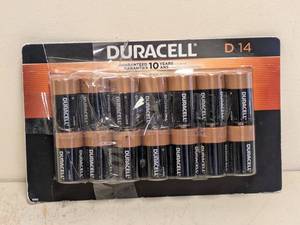 lot 216 image: NEW DURACELL D BATTERIES 14PK