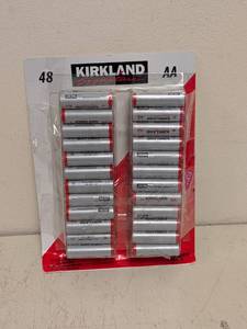 lot 215 image: NEW KIRKLAND SIGNATURE AA BATTERIES 48PK