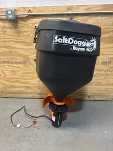 lot 61 image: Buyers Products SaltDogg, 4.4 Cu Ft Truck Tailgate Mounted Rock Salt Spreader w Lid, Load Capacity 330 lb, Max. Spread Width 40 ft, Model# TGSUVPROA