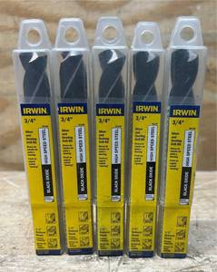 lot 141 image: Irwin Silver and Deming Drill Bit 34  lot of 5
