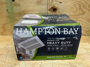 lot 162 image: Hampton Bay 80 CFM Ceiling Mount Room Side Installation Heavy-Duty Bathroom Exhaust Fan, ENERGY STAR