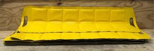 lot 210 image: DRAFT-MT-24 - VESTIL VINYL DOCK DRAFT MATS 24 IN. USABLE LENGTH BLACK  YELLOW