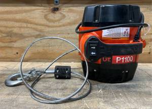 lot 216 image: Ultra-Tow Portable Electric Winch, 120V, 1100-Lb. Horizontal and Vertical Capacity, Steel Cable, Brushless Motor (for parts only)