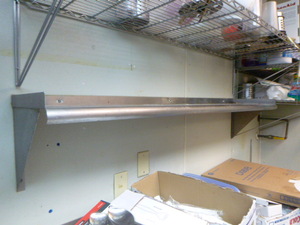 lot 38 image: Stainless Steel Wall Shelf