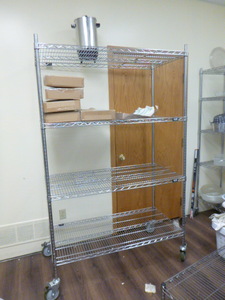 lot 46 image: U-Line 4-Tire Wire Shelving