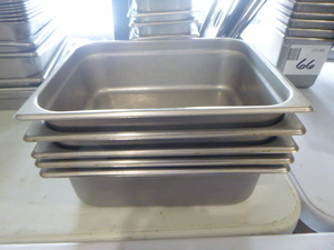 lot 68 image: Half Size Steam Table Pans