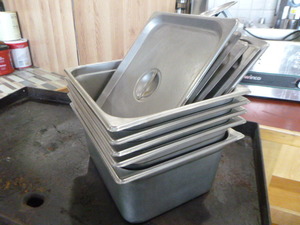 lot 70 image: Half Size Steam Table Pans