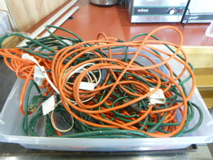 lot 81 image: Tote of Extension Cords