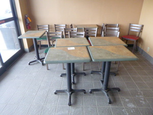 lot 127 image: 6 Tables and 12 Chairs