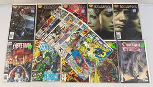 lot 10 image: Misc. Collectible Comics Including Battle Star Gallactica And More (Bagged And Carded)