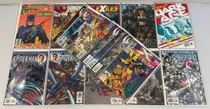 lot 50 image: Misc. Collectible Comics Including 60 Cent SUPER-MAN And BAT-MAN And More (Bagged And Carded)