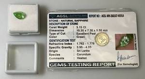lot 53 image: AGSL Authentic Gem Security Lab Natural Sapphire 3.15 Ct Excellent Pear Shape (In Protective Case)