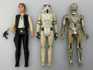 lot 69 image: 1970s-80s STAR WARS Action Figures Including Han Solo Big Head   And More