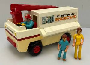 lot 94 image: Vintage Fisher-Price Rescue Vehicle With People