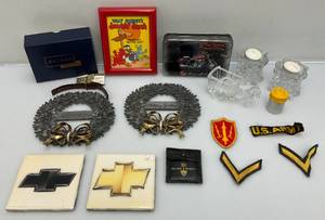 lot 111 image: Misc. Vintage Collectibles Including Military Patches And More
