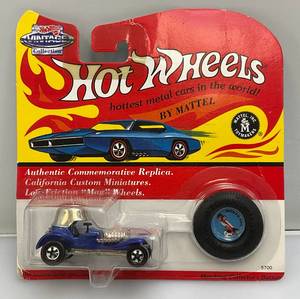 lot 119 image: 1993 Mattel REDLINE HotWheels Vintage Collection RED BARON BLUE (New Old Stock)