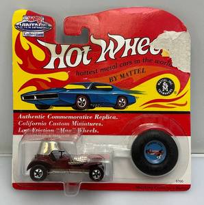 lot 126 image: 1993 Mattel REDLINE HotWheels Vintage Collection RED BARON Maroon (New Old Stock)