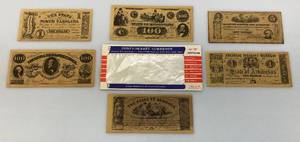 lot 133 image: Confederate Currency Unique Replicas Of The Original Currency Set A