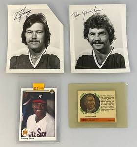 lot 135 image: Vintage Autographed North Star Photos And Sammy Sosa Rookie Card And More Including TIM YOUNG
