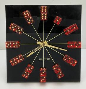 lot 136 image: Vintage LAS VEGAS Dice Clock