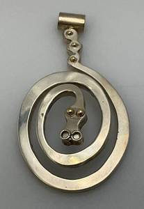 lot 140 image: Vintage 40.27 Grams Large 800925 Silver  Snake Brooch