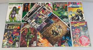lot 172 image: Misc. Collectible Comics Including SHE HULK And More (Bagged And Carded)