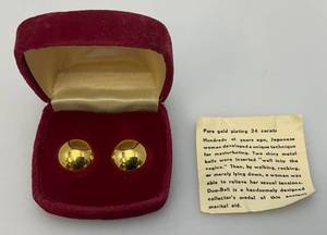 lot 180 image: Vintage 24K Gold Plated 58 BEN WA Balls In Original Case