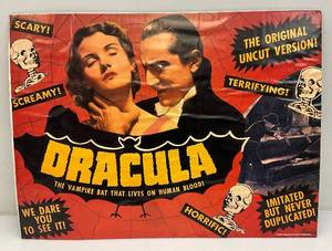 lot 185 image: 21 x 28 DRACULA Poster Mounted On Cardboard