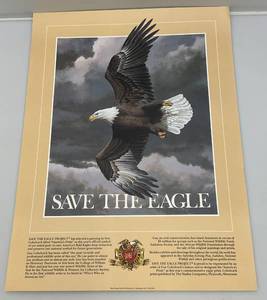 lot 189 image: Unframed Vintage SAVE THE EAGLE Miller Beer Poster