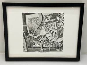 lot 226 image: Framed Behind Glass M.C. Escher Print Gallery Print 12 34 x 16 34