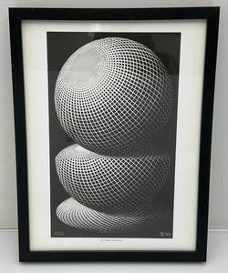 lot 234 image: Framed Behind Glass M.C. Escher Three Spheres I Print 12 34 x 16 34