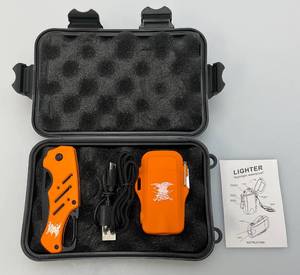 lot 237 image: NRA Survival Kit Including Electric Torch, Flashlight, Charging Cable And Knife In Water Proof Case