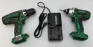 lot 239 image: Hitachi 18Volt Drill And Impact And Battery Charger (No Batteries)