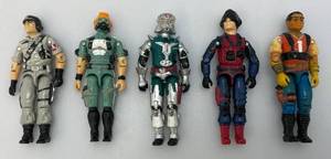 lot 247 image: 1980s GI JOE Action Figures Including Cobra Commander, Mainframe, Red Dog, Scrap Iron & Wet Suit