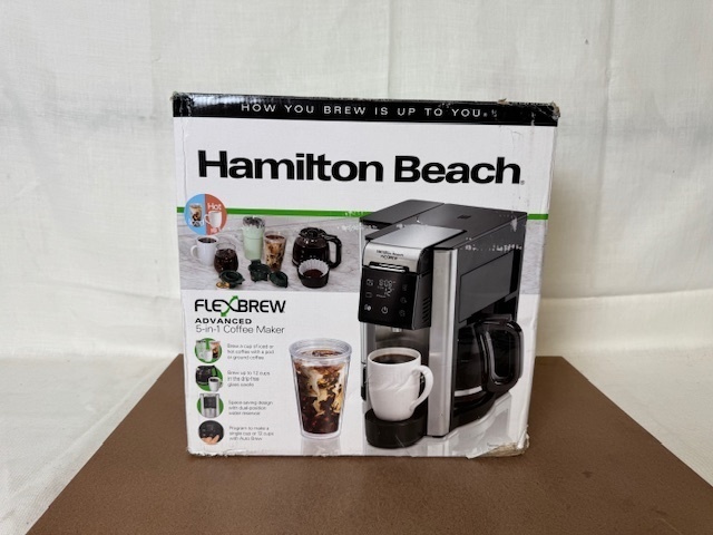 lot 459 image: Hamilton Beach FlexBrew Advanced 5-in-1 Coffee Maker Open Box