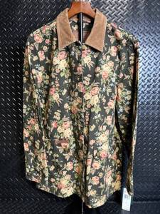 lot 194 image: Lauren Jeans Co. RL 1967 Floral Denim Jacket - Size L - Made in Hong Kong