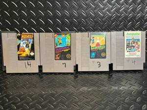 lot A-203 image: NES Games - 4 Cartridges Back to the Future, Gumshoe, Baseball, Anticipation