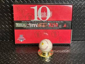 lot 210 image: Jacobs Field 10th Anniversary Box Set - Book, DVDs & CDs with Signed Baseball