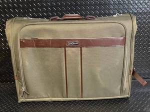 lot 273 image: Hartmann Garment Bag Olive Canvas with Leather Trim