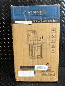 lot 288 image: Vianis Lighting Motion Sensor Outdoor Wall Sconce 110-120V Model 81081 WH