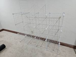 lot 216A image: Modular Wire Cube Storage Shelving System