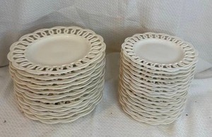 lot 224 image: Bristol House Pierced Rim Dessert Plates Set - (28)