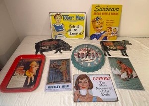 lot 238 image: Vintage Kitchen and Advertising Decor Collection