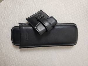 lot 123 image: Coach Black Leather Cigar Case and Clip