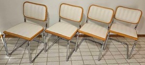 lot 19 image: Marcel Breuer Cesca Style Cantilever Dining Chairs  set of 4