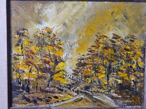 lot 110 image: Original Frank T. Sakamoto Oil Painting Autumn Landscape